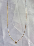 18k Gold circle pendant necklace