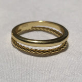 18k Gold double stack ring