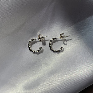 Sterling Silver mini V earrings