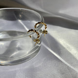 18k Gold mini twisted hoop earrings