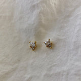 18k Gold CZ stud earrings