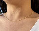 18k Gold simple dots necklace