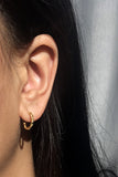 18k Gold mini twisted hoop earrings